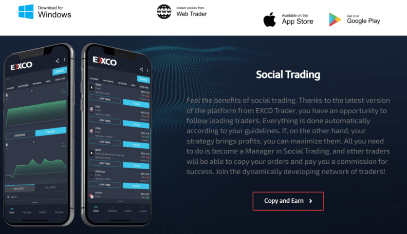 Exco Prime Social and copytrading