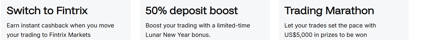 fintrix markets bonuses
